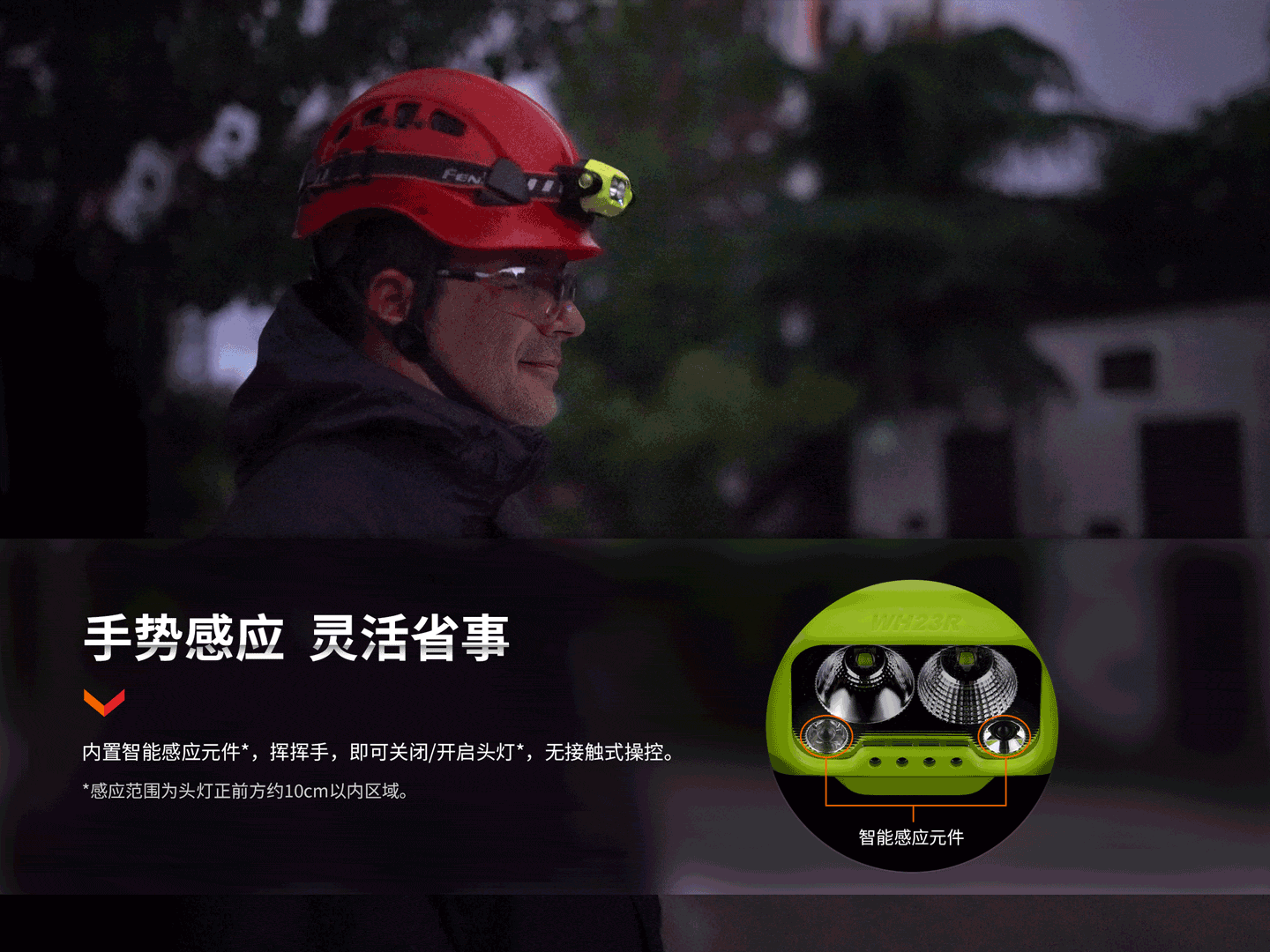 Fenix WH23R 智能感應頭燈 600流明 射程100米 愛維斯 照明