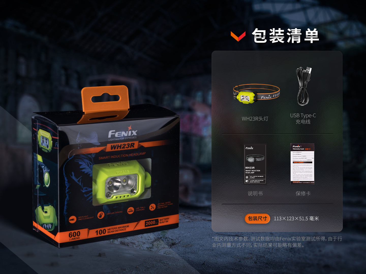Fenix WH23R 智能感應頭燈 600流明 射程100米 愛維斯 照明